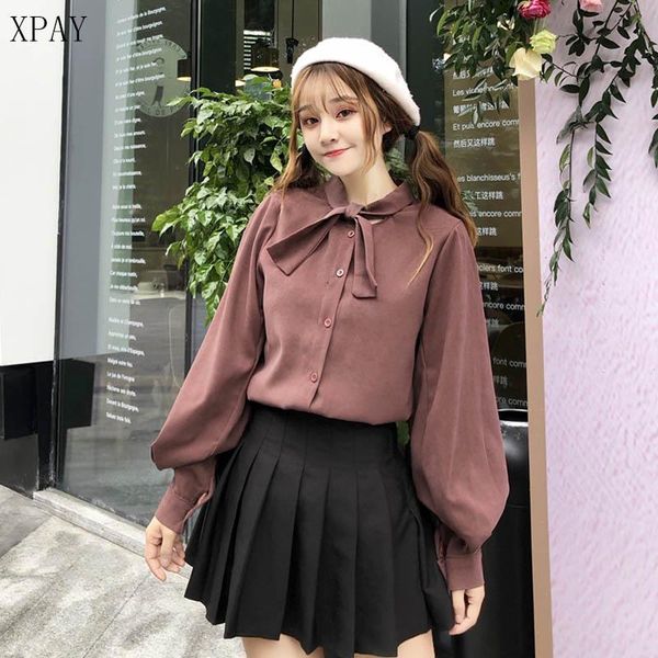 women's blouses & shirts elegant blouse women lantern sleeve blusa feminina bow button up shirt 2021 spring summer fashion kawaii vinta, White
women's blouses & shirts elegant blouse women lantern sleeve blusa feminina bow button up shirt 2021 spring summer fashion kawaii vinta, White