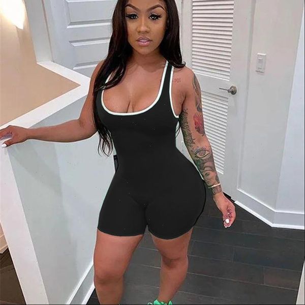 women sleeveless tank jumpsuit rompers playsuit bodycon biker shorts 3 colors solid stretch jumpsuit shorts pants trousers, Black;white
women sleeveless tank jumpsuit rompers playsuit bodycon biker shorts 3 colors solid stretch jumpsuit shorts pants trousers, Black;white