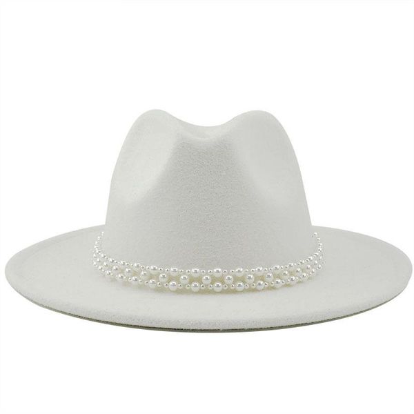 wide brim hats fashion women fedora hat wool felt pearl decorative vintage godfather wide-brimmed wholesale 2021, Blue;gray
wide brim hats fashion women fedora hat wool felt pearl decorative vintage godfather wide-brimmed wholesale 2021, Blue;gray