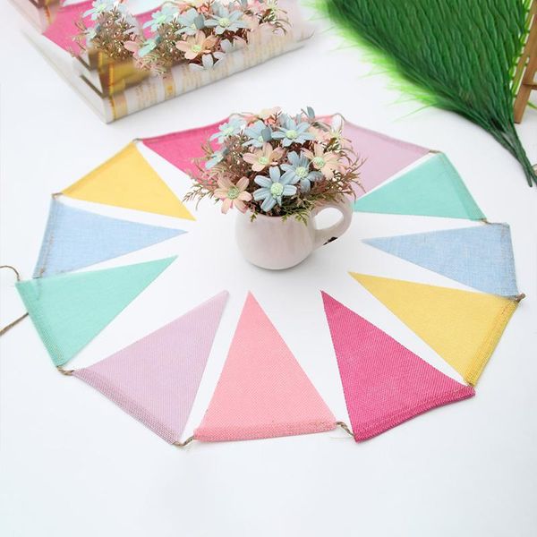 party decoration 12 flags colorful burlap linen pennant banner birthday wedding ornament hanging vintage color decor
party decoration 12 flags colorful burlap linen pennant banner birthday wedding ornament hanging vintage color decor