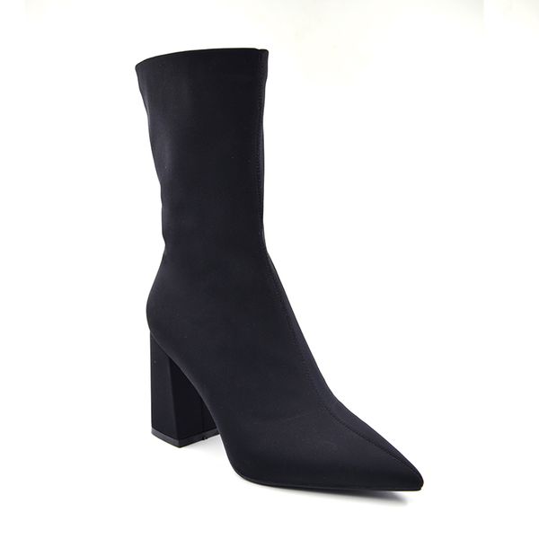 2021 fashion ankle elastic sock boots chunky high heels square 9cm stretch women autumn booties pointed toe women martin, Black
2021 fashion ankle elastic sock boots chunky high heels square 9cm stretch women autumn booties pointed toe women martin, Black