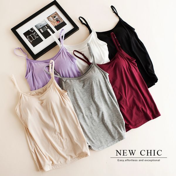 2021 japanese-style new summer modal women's chest pad without steel ring camisole integrated vest one-piece sports bottoming shirt e2p, Black;white
2021 japanese-style new summer modal women's chest pad without steel ring camisole integrated vest one-piece sports bottoming shirt e2p, Black;white