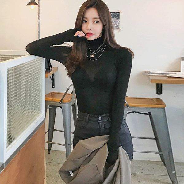 thin spring black female blouses fine woman shirts outerwear t7013 unvp, White
thin spring black female blouses fine woman shirts outerwear t7013 unvp, White