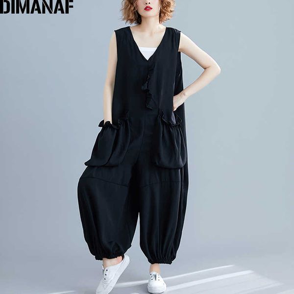 plus size women jumpsuits long pants sleeveless ruffles summer big trousers female clothes loose vintage black 210531, Black;white
plus size women jumpsuits long pants sleeveless ruffles summer big trousers female clothes loose vintage black 210531, Black;white