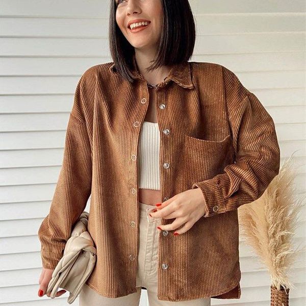 women's blouses & shirts 2021 spring women blouse solid pocket button turn-down collar long sleeve shirt female fashion casual clothes, White
women's blouses & shirts 2021 spring women blouse solid pocket button turn-down collar long sleeve shirt female fashion casual clothes, White