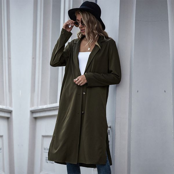 2021 new casual long coat women autumn winter single breasted trench female solid office lady windbreaker 08px, Tan;black
2021 new casual long coat women autumn winter single breasted trench female solid office lady windbreaker 08px, Tan;black