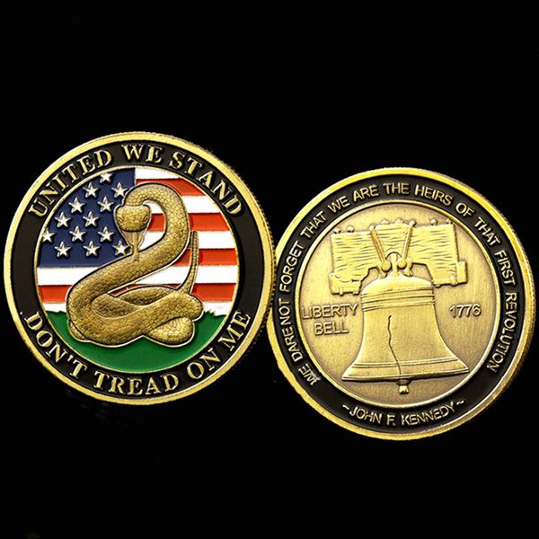 2pcs non magnetic 1776 usa declaration of independence liberty bell craft and "don't tread on me" snake pattern bronze plated
2pcs non magnetic 1776 usa declaration of independence liberty bell craft and "don't tread on me" snake pattern bronze plated