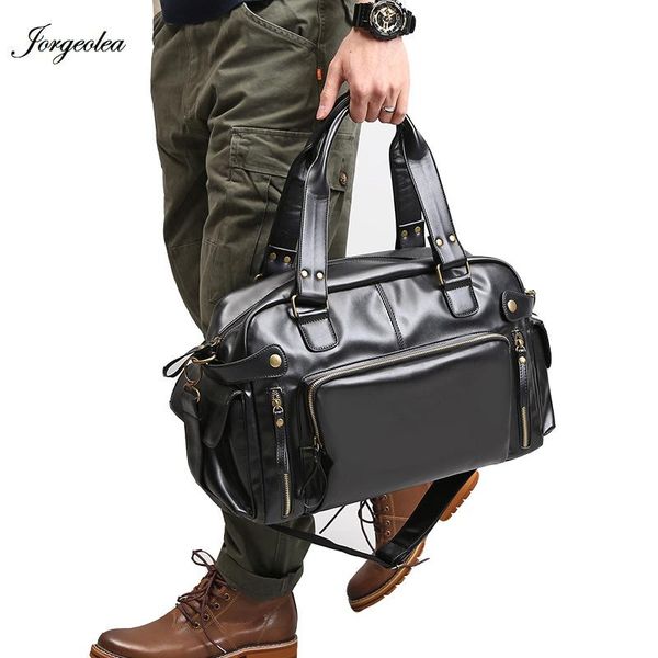 joegeolea men classic pu travel bags handbags business leather shoulder bag satchel male briefcase large
joegeolea men classic pu travel bags handbags business leather shoulder bag satchel male briefcase large