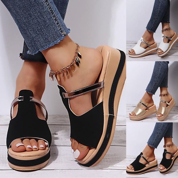 sandals women 2021 summer flat fish mouth thick bottom soft sole casual shoes ladies platform plus size 43, Black
sandals women 2021 summer flat fish mouth thick bottom soft sole casual shoes ladies platform plus size 43, Black