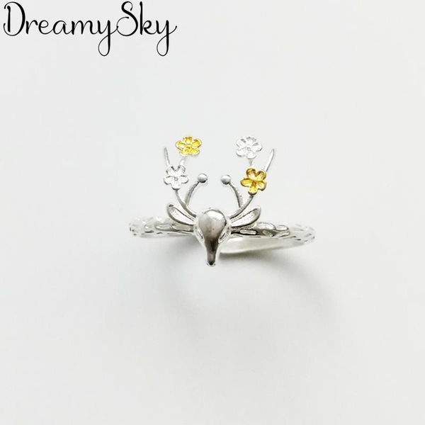 wedding rings korean style 925 sterling silver deer antlers for women jewelry statement adjustable retro ring anillos anelli, Slivery;golden
wedding rings korean style 925 sterling silver deer antlers for women jewelry statement adjustable retro ring anillos anelli, Slivery;golden