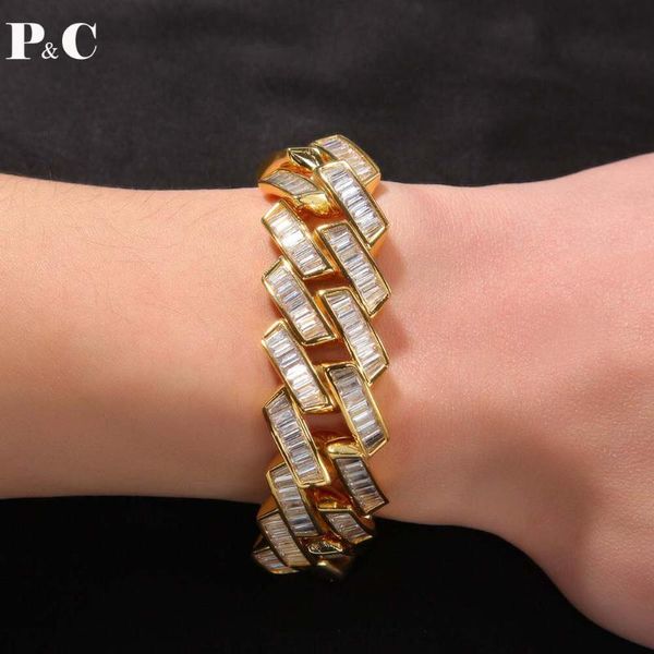 link, chain square bar cuban link bracelet men's hip hop jewelry punk copper accessories, Black
link, chain square bar cuban link bracelet men's hip hop jewelry punk copper accessories, Black