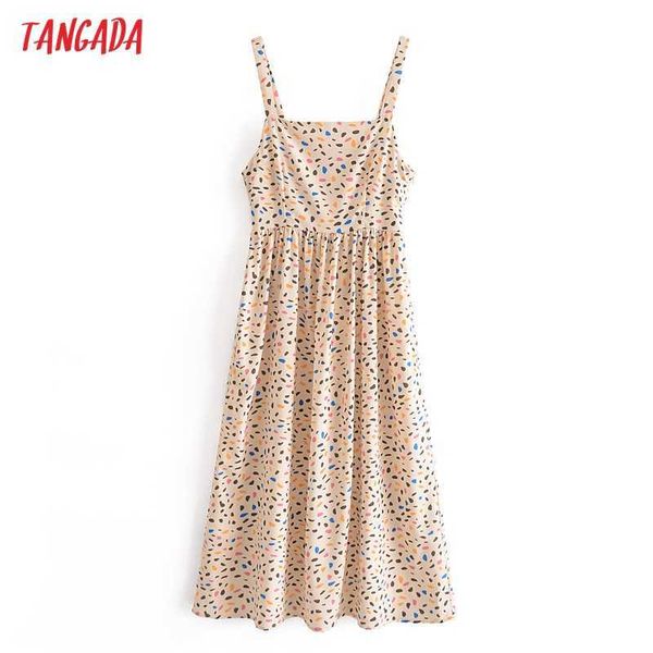 tangada fashion women colorfull dots print strap dress sleeveless backless zipper female casual dress qn129 210609, Black;gray
tangada fashion women colorfull dots print strap dress sleeveless backless zipper female casual dress qn129 210609, Black;gray