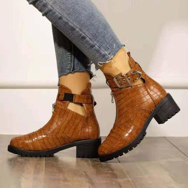 boots women's canual thick heel buckle strap zip solid color fashion mid-heel short spring/autumn botas de mujer, Black
boots women's canual thick heel buckle strap zip solid color fashion mid-heel short spring/autumn botas de mujer, Black