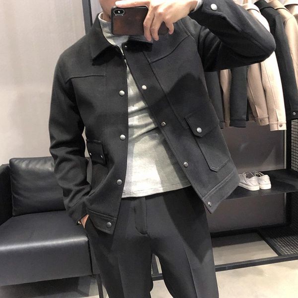 new british 2021 style thick winter men jackets front unique pockets breasted thin fitting casual coats long myl8, Black;brown
new british 2021 style thick winter men jackets front unique pockets breasted thin fitting casual coats long myl8, Black;brown