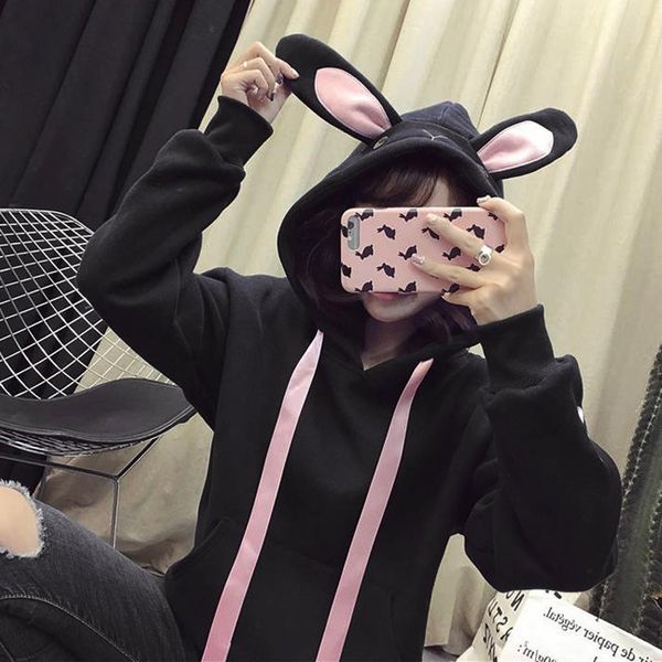 fashion women rabbit ears hoodie patchwork hoodies sweatshirts women casual pullover jumper hooded sweatshirt, Black
fashion women rabbit ears hoodie patchwork hoodies sweatshirts women casual pullover jumper hooded sweatshirt, Black