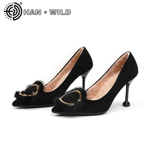 dress shoes pointed toe elegant women winter pumps warm fur ladies flock high heels wedding party boat, Black
dress shoes pointed toe elegant women winter pumps warm fur ladies flock high heels wedding party boat, Black