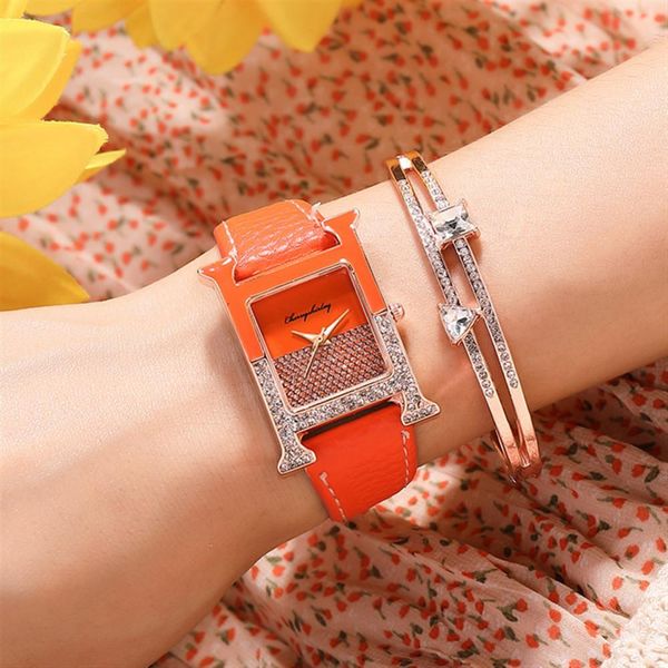rectangle elegant women 2020 fashion watches diamond luxury leather ladies quartz watch qualities crystal dial female clock, Slivery;brown
rectangle elegant women 2020 fashion watches diamond luxury leather ladies quartz watch qualities crystal dial female clock, Slivery;brown
