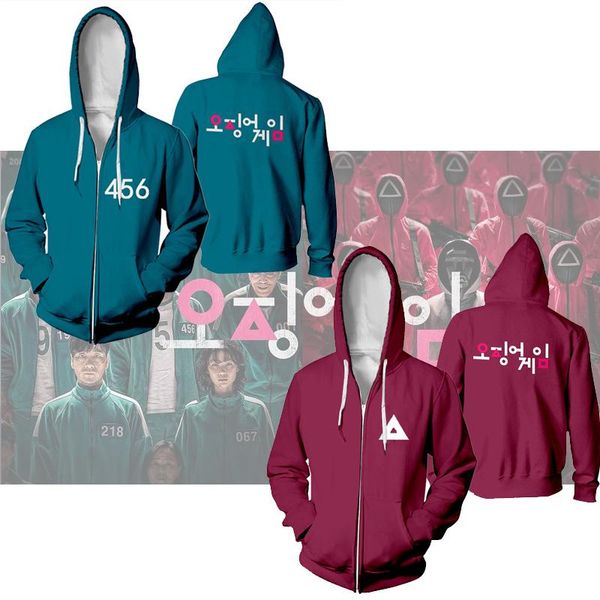 men's hoodies & sweatshirts squid game hoodie korean tv show cosplay costume 456 218 men jacket women cotton fleece streetwear pullover, Black
men's hoodies & sweatshirts squid game hoodie korean tv show cosplay costume 456 218 men jacket women cotton fleece streetwear pullover, Black
