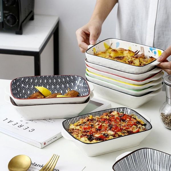 bowls 8.8 inch ceramic cheese bakied bowl bakeware rectangle double handle underglaze color porcelain tableware support oven
bowls 8.8 inch ceramic cheese bakied bowl bakeware rectangle double handle underglaze color porcelain tableware support oven