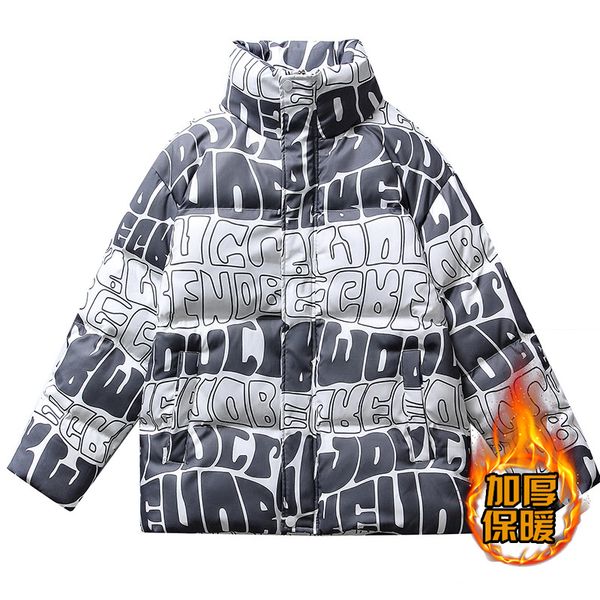 mens down padded jacket stand-up collar letter printing all-match winter zipper casual all-match thick warm cotton jacket, Black
mens down padded jacket stand-up collar letter printing all-match winter zipper casual all-match thick warm cotton jacket, Black