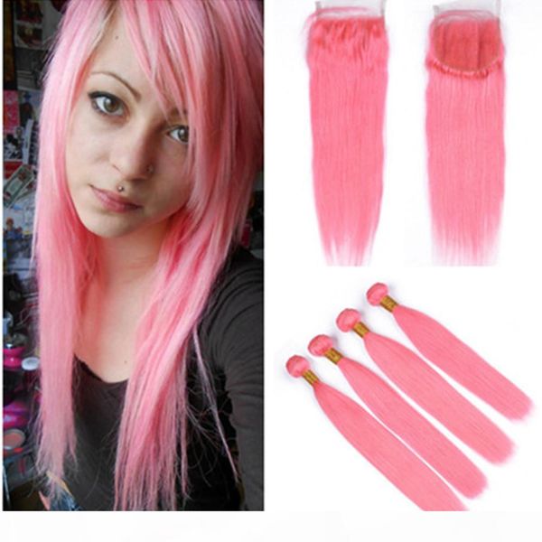 virgin peruvian human hair pure pink 4bundles with closure 5pcs lot light pink straight hair weaves with 4x4 lace front closure, Black
virgin peruvian human hair pure pink 4bundles with closure 5pcs lot light pink straight hair weaves with 4x4 lace front closure, Black