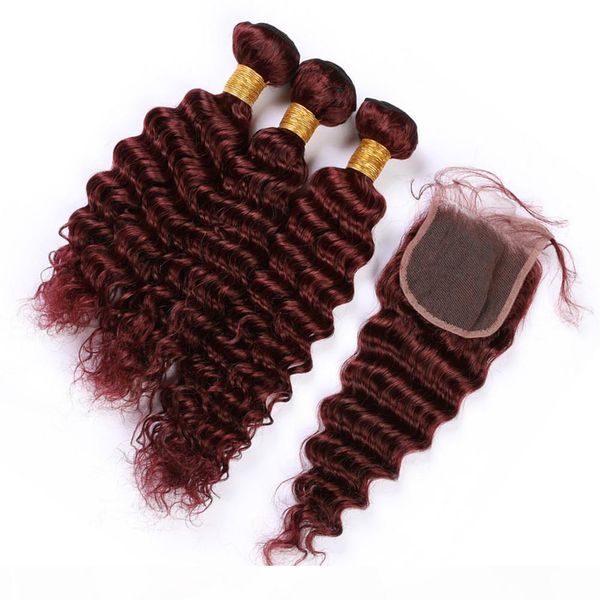 burgundy red deep wave peruvian human hair 3bundles with closure 4pcs lot #99j wine red wavy virgin hair lace closure 4x4 with weaves, Black
burgundy red deep wave peruvian human hair 3bundles with closure 4pcs lot #99j wine red wavy virgin hair lace closure 4x4 with weaves, Black