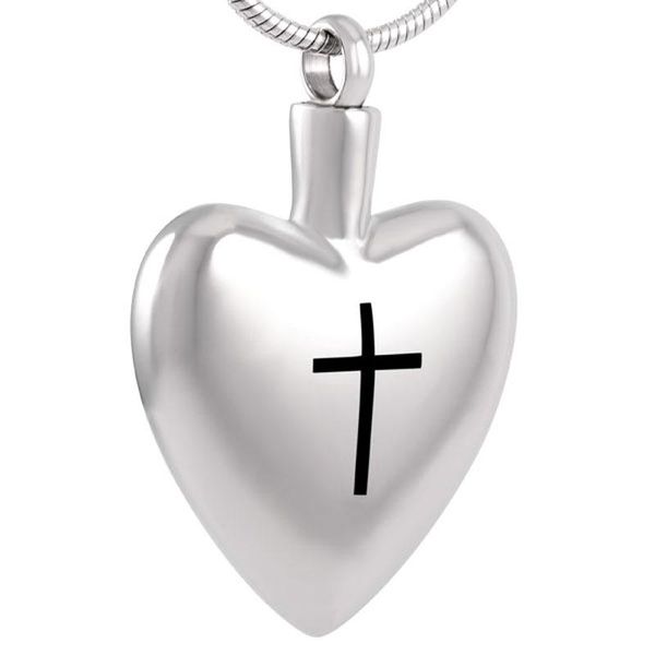 pendant necklaces latin cross in heart stainless steel memorial jewelry ash keepsake cremation necklace for women funnel, Silver
pendant necklaces latin cross in heart stainless steel memorial jewelry ash keepsake cremation necklace for women funnel, Silver