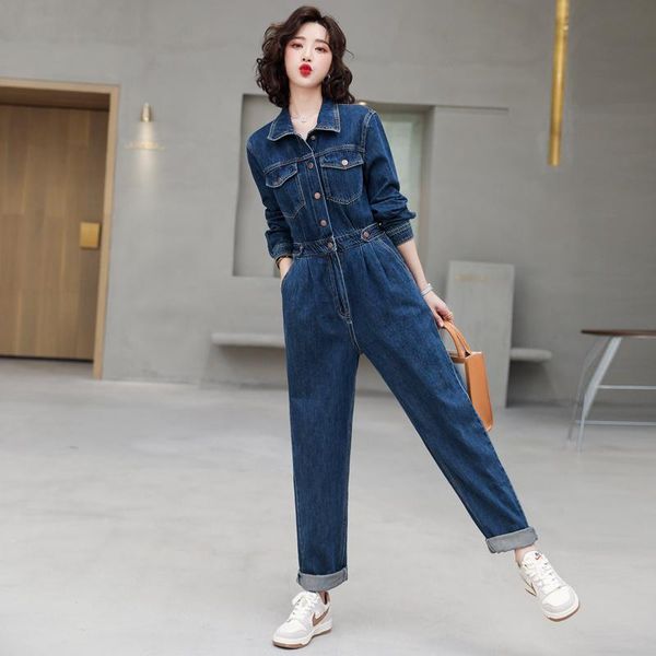 women's two piece pants denim jumpsuit female 2021 spring and autumn clothing high waist slimming all-matching handsome workwear casual, White
women's two piece pants denim jumpsuit female 2021 spring and autumn clothing high waist slimming all-matching handsome workwear casual, White