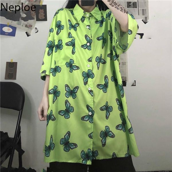 women's blouses & shirts neploe streetwear short sleeve blouse cartoon butterfly printed blusas 2021 summer harajuku women men causal, White
women's blouses & shirts neploe streetwear short sleeve blouse cartoon butterfly printed blusas 2021 summer harajuku women men causal, White