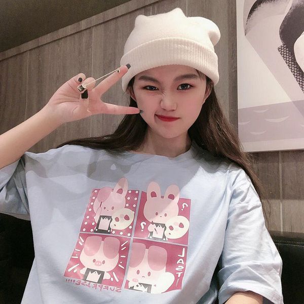new 100% 2021 loose cotton schoolgirl style young girl oversize short sleeve women's will see friend t-shirt clothes wzf6, White
new 100% 2021 loose cotton schoolgirl style young girl oversize short sleeve women's will see friend t-shirt clothes wzf6, White