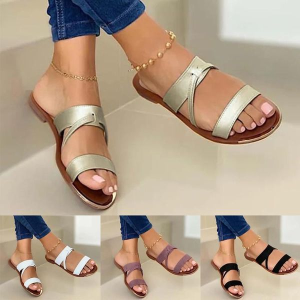 sandals womens ladies solid color leather flat slippers casual slip on open toe shoes summer beach sandalen dames 2021, Black
sandals womens ladies solid color leather flat slippers casual slip on open toe shoes summer beach sandalen dames 2021, Black