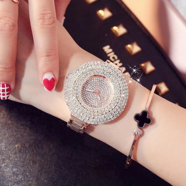 wristwatches lady rhinestone watches 2021 stylish crystal big dial quartz clock stainless steel watchband relojes para mujer, Slivery;brown
wristwatches lady rhinestone watches 2021 stylish crystal big dial quartz clock stainless steel watchband relojes para mujer, Slivery;brown