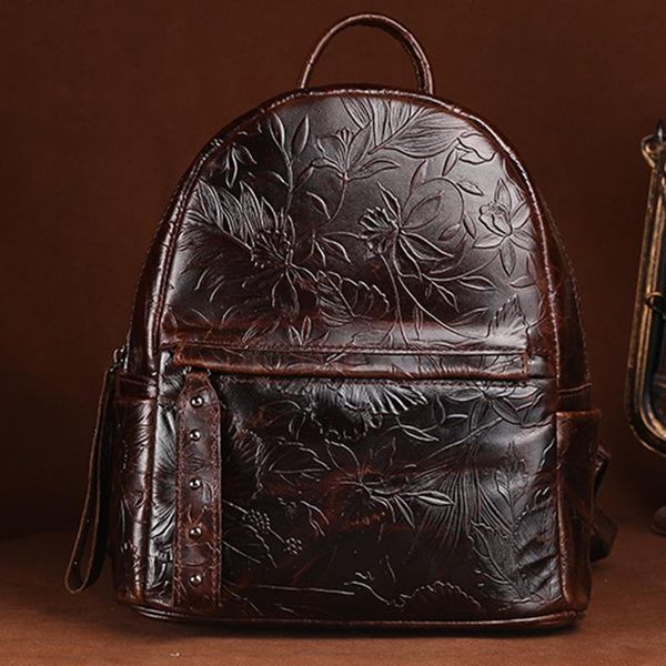 backpack genuine leather women 2021 floral embossing vintage organizer ladies travelling backpacks shoulder bag
backpack genuine leather women 2021 floral embossing vintage organizer ladies travelling backpacks shoulder bag