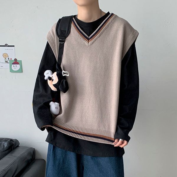 new 2021 privathinker men's v-neck jk vest couple japanese style pullovers casual oversize man soft sleeveless sweater clothing u95q, White;black
new 2021 privathinker men's v-neck jk vest couple japanese style pullovers casual oversize man soft sleeveless sweater clothing u95q, White;black