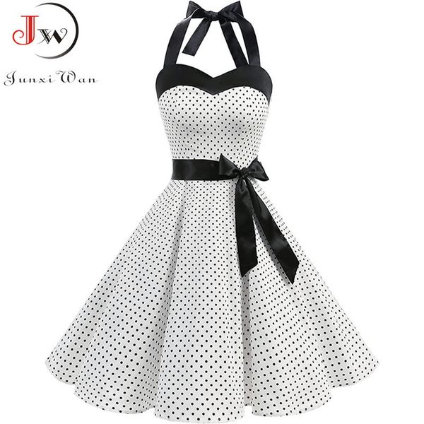 women's polka dot retro summer drs, neck strap, retro, large size, white, rockabilly party, Black;gray
women's polka dot retro summer drs, neck strap, retro, large size, white, rockabilly party, Black;gray