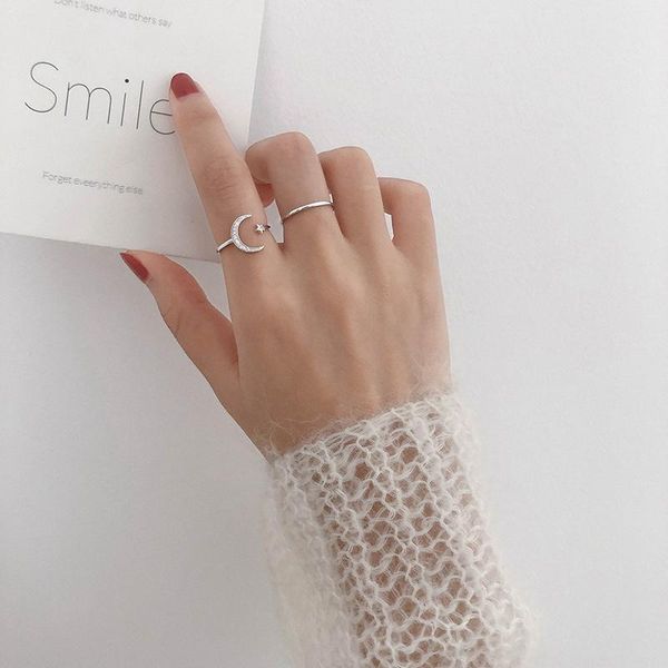 cluster rings mengjiqiao 2021 korean delicate shiny zircon moon star open adjustable for women micro pave femme finger ring 2pcs/set, Golden;silver
cluster rings mengjiqiao 2021 korean delicate shiny zircon moon star open adjustable for women micro pave femme finger ring 2pcs/set, Golden;silver