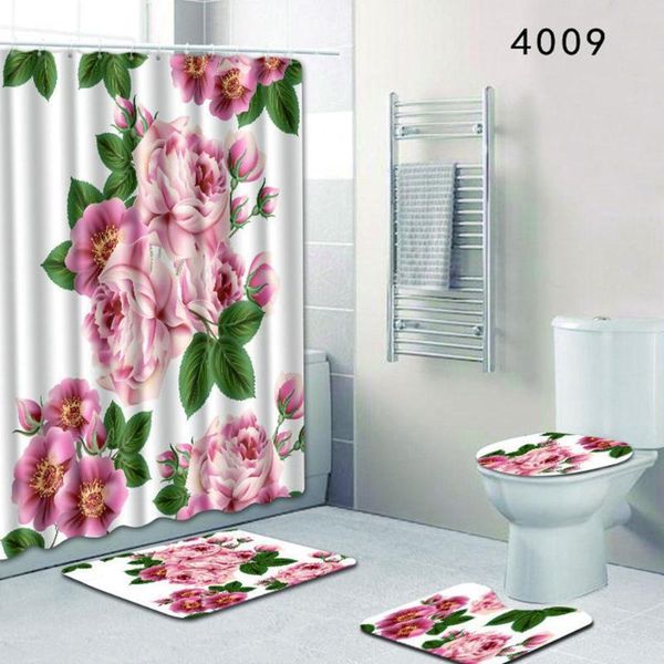 shower curtains 4pcs/set flowers printing series non-slip toilet pad cover bath mat + curtain set
shower curtains 4pcs/set flowers printing series non-slip toilet pad cover bath mat + curtain set