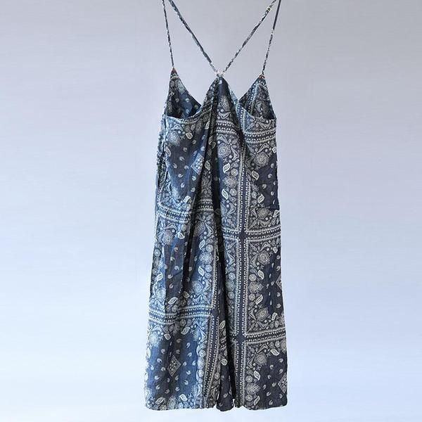 women's jumpsuits & rompers simple cotton and linen print vintage jumpsuit boho blue women 2021 elegant summer, Black;white
women's jumpsuits & rompers simple cotton and linen print vintage jumpsuit boho blue women 2021 elegant summer, Black;white