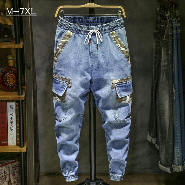 men's jeans plus size 5xl 6xl 7xl streetwear camouflage stitching 2021 autumn fashion harem pants denim trousers male brand, Blue
men's jeans plus size 5xl 6xl 7xl streetwear camouflage stitching 2021 autumn fashion harem pants denim trousers male brand, Blue