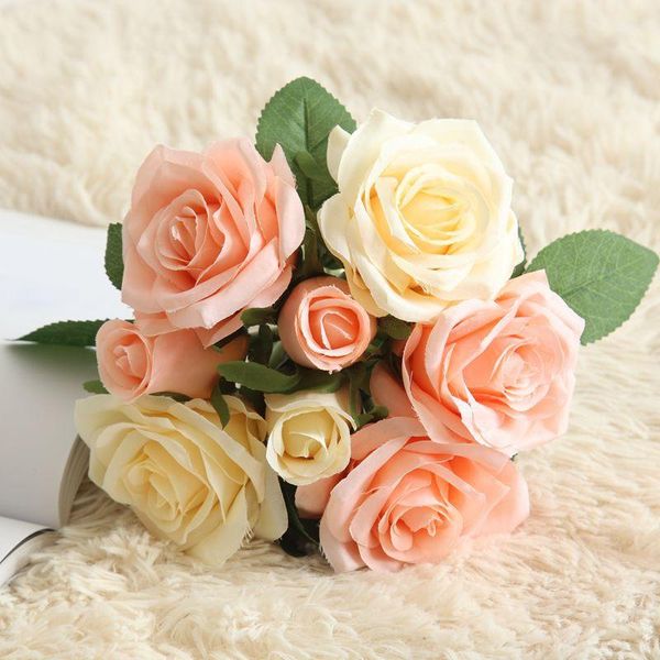 8 heads silk rose artificial flower beautiful flores bouquet for wedding party home decoration mariage fake flowers garden decor
8 heads silk rose artificial flower beautiful flores bouquet for wedding party home decoration mariage fake flowers garden decor
