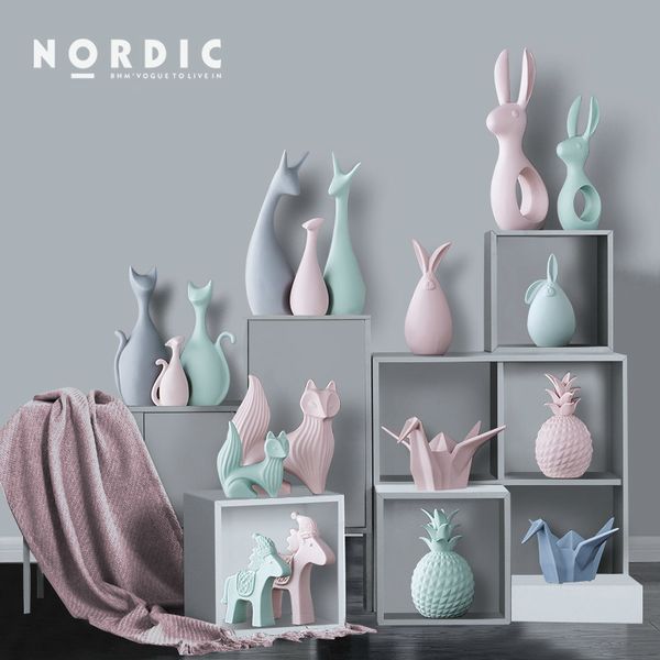 nordic ceramic animal crafts ornaments elephant cat deer miniature figurines cute home decoration accessories for living room c0220
nordic ceramic animal crafts ornaments elephant cat deer miniature figurines cute home decoration accessories for living room c0220