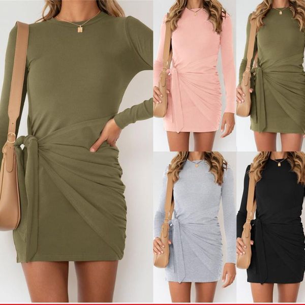 casual dresses autumn women dress long sleeve solid color elegant fashion ins beach style round neck female vestido sundress c2753, Black;gray
casual dresses autumn women dress long sleeve solid color elegant fashion ins beach style round neck female vestido sundress c2753, Black;gray