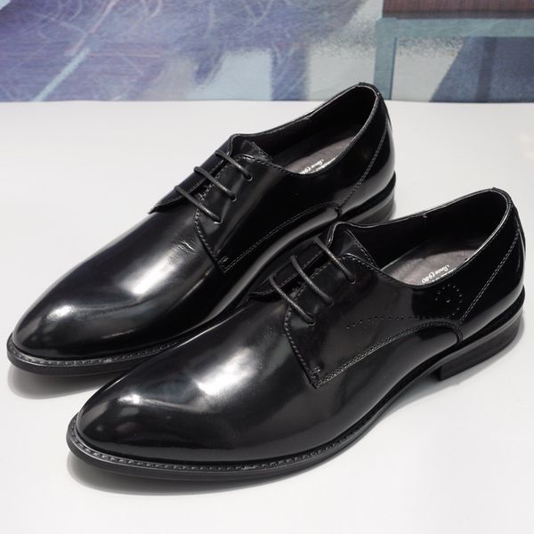 men's shoes four seasons formal leather guangzhou lace up comfortable casual, Black
men's shoes four seasons formal leather guangzhou lace up comfortable casual, Black
