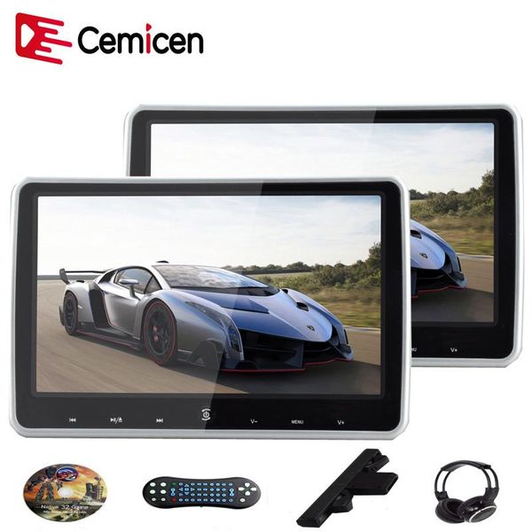car video cemicen 2pcs 10.1 inch headrest monitor hd digital lcd screen dvd audio player with usb/sd/hdmi/ir/fm transmitter/game
car video cemicen 2pcs 10.1 inch headrest monitor hd digital lcd screen dvd audio player with usb/sd/hdmi/ir/fm transmitter/game