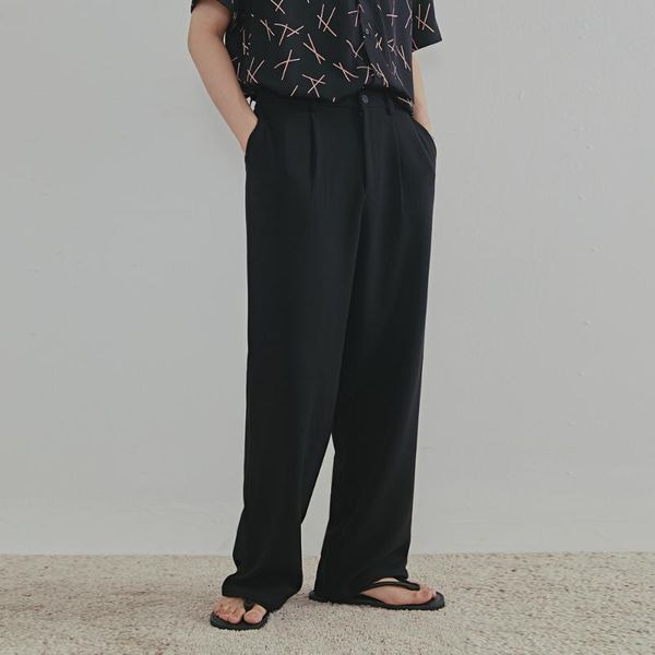 men's pants fashion simple vertical straight wide leg casual suit loose large trendy men, Black
men's pants fashion simple vertical straight wide leg casual suit loose large trendy men, Black