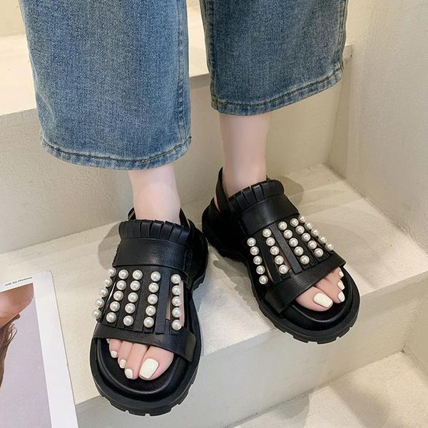 dress shoes rimocy summer women pearl platform sandals 2021 casual tassel wedges heel woman outdoor thick bottom strap beach, Black
dress shoes rimocy summer women pearl platform sandals 2021 casual tassel wedges heel woman outdoor thick bottom strap beach, Black