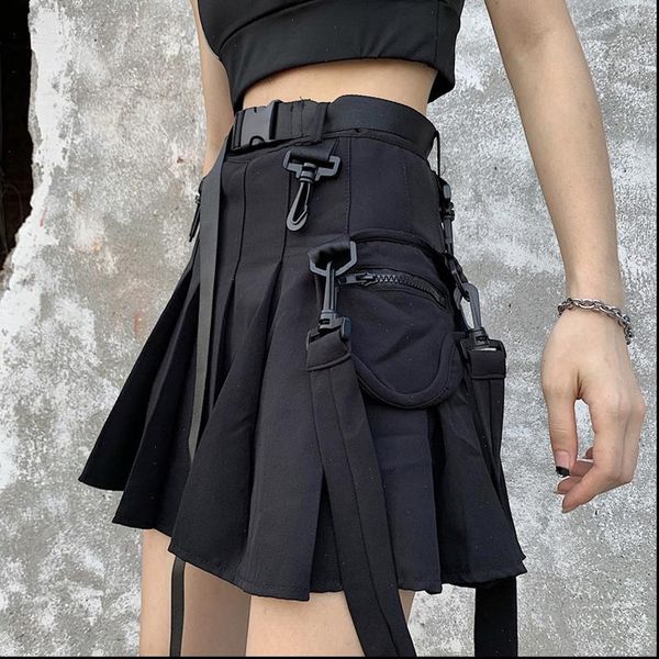 summer womens skirts women with belt high waist slim feminina vestidos button pleated mini skirt female leggings, Black 
summer womens skirts women with belt high waist slim feminina vestidos button pleated mini skirt female leggings, Black