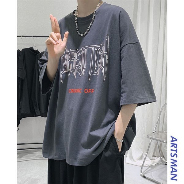 men summer t-shirt gothic high street dark black punk hip hop print oversize trend short sleeve tees male preppy streetwear 220310, White;black
men summer t-shirt gothic high street dark black punk hip hop print oversize trend short sleeve tees male preppy streetwear 220310, White;black