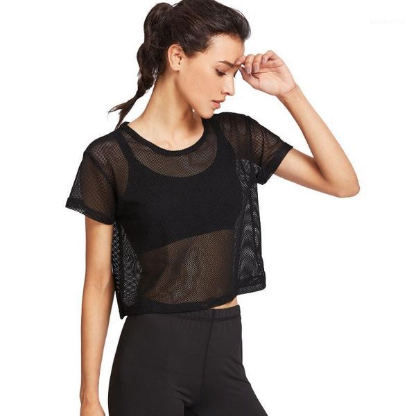 women's t-shirt crop underwear mesh shirt women black stretch clubwear tee cover sports meshed dancing fitness haut femme mujer 2, White
women's t-shirt crop underwear mesh shirt women black stretch clubwear tee cover sports meshed dancing fitness haut femme mujer 2, White