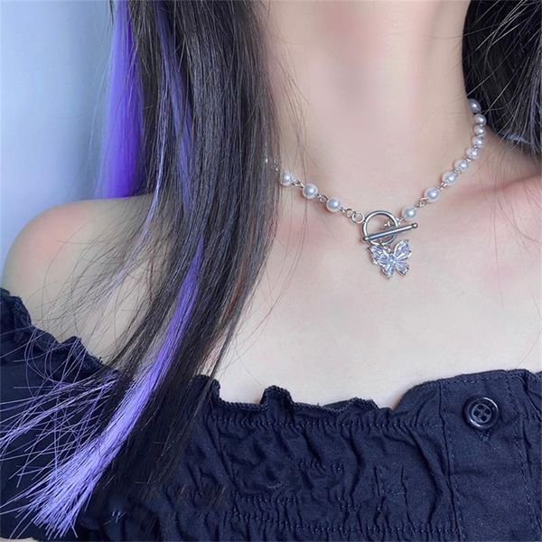 pendant necklaces punk pearl hollow butterfly for women men hip-hop chain choker 2021 party jewelry, Silver
pendant necklaces punk pearl hollow butterfly for women men hip-hop chain choker 2021 party jewelry, Silver